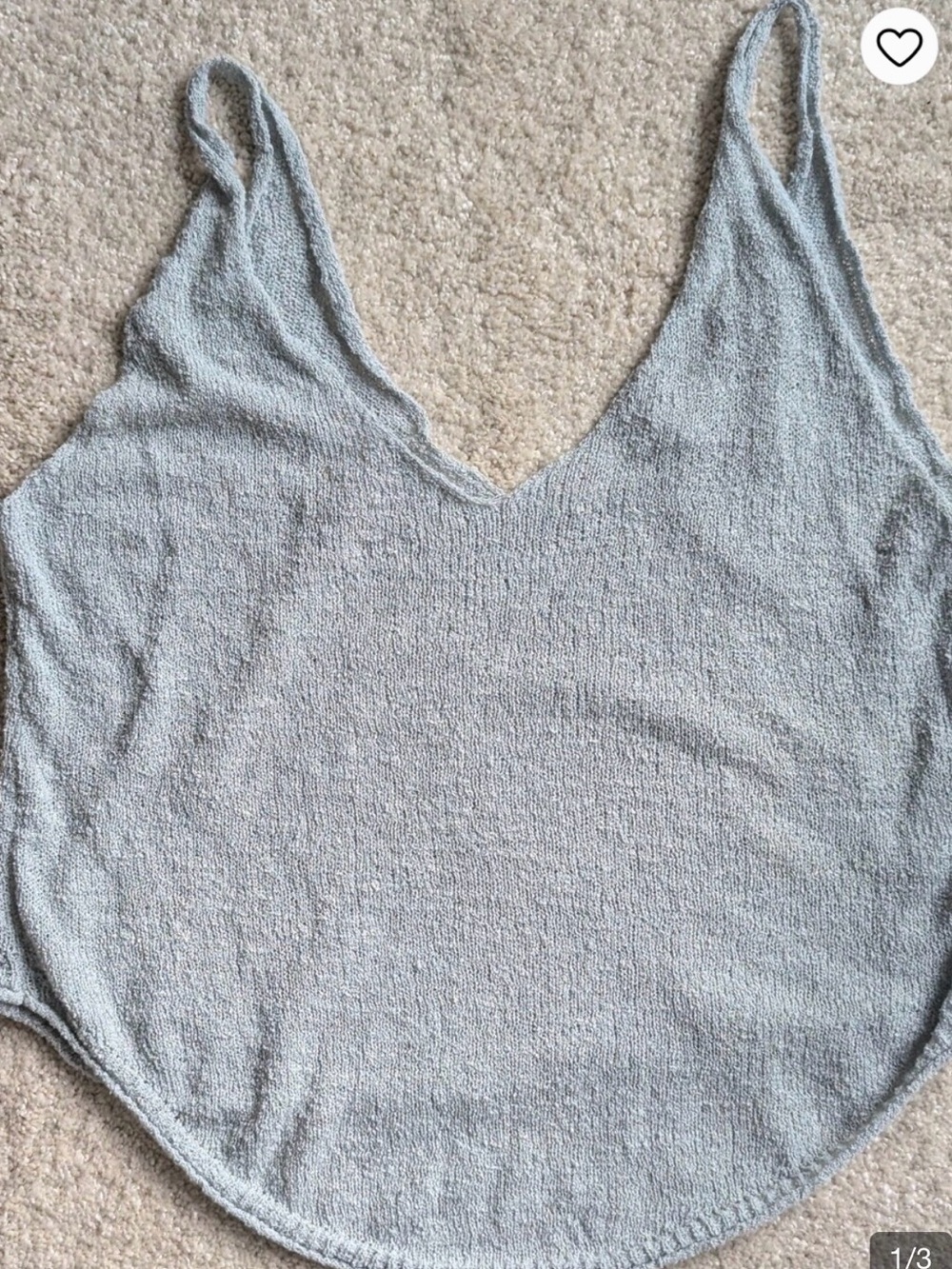 IN SEARCH OF FREE PEOPLE BEACH HAILEE KNIT TANK LIGHT Cream/Ivory L or XL